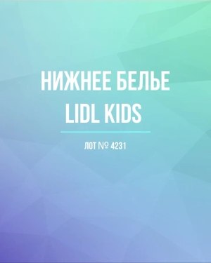 Купить Нижнее белье LIDL Kids#5 кг, ЛОТ №4231 оптом в Рязани и Рязанской области