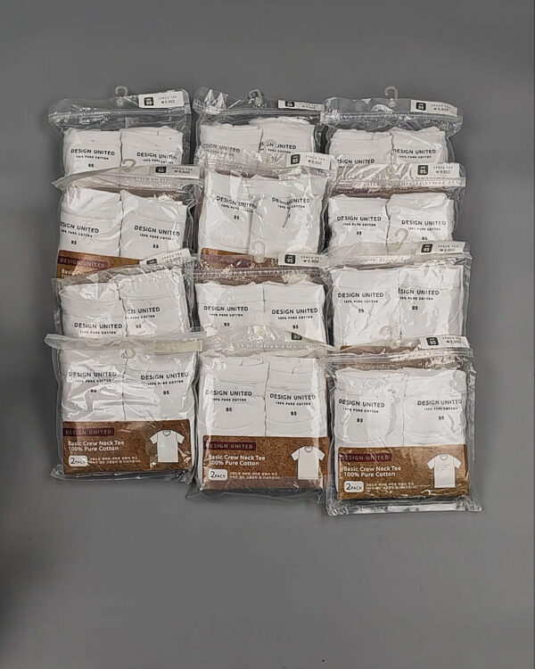 Фотография  821 - Футболка белая муж Корея 085#5 кг оптом в Рязани и Рязанской области