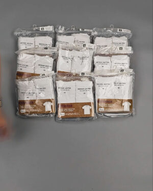 Фотография  218 - Футболка белая муж Корея 085#5 кг оптом в Рязани и Рязанской области