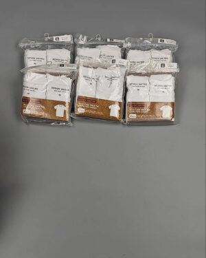 Фотография 257 - Футболка белая муж Корея 085#5 кг оптом в Рязани и Рязанской области