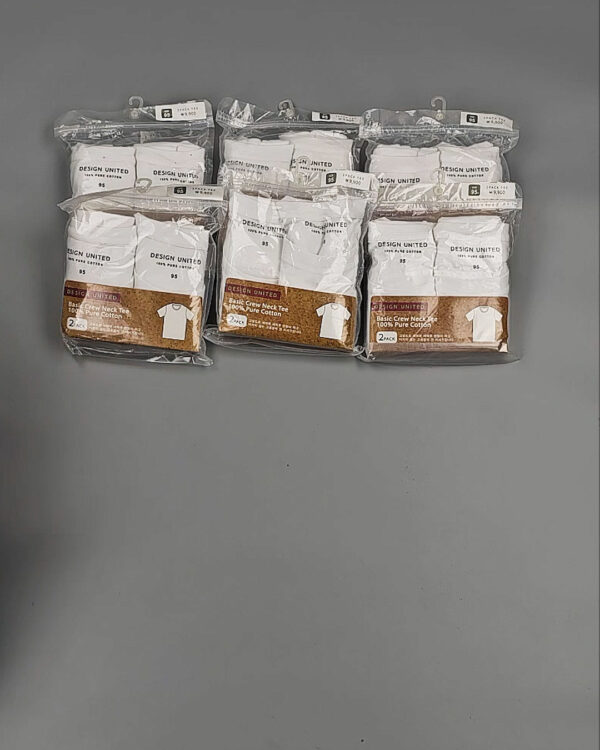 Фотография  972 - Футболка белая муж Корея 085#5 кг оптом в Рязани и Рязанской области