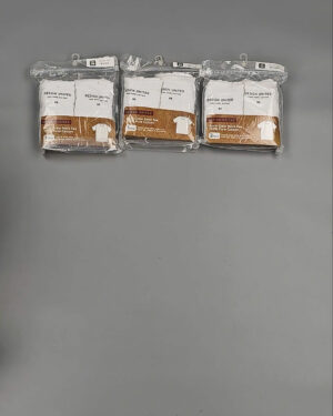 Фотография  771 - Футболка белая муж Корея 085#5 кг оптом в Рязани и Рязанской области